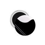 White and black abstraction 1.75  Magnets