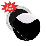 White and black abstraction 2.25  Magnets (100 pack) 