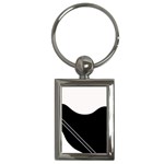 White and black abstraction Key Chains (Rectangle) 