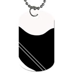 White and black abstraction Dog Tag (One Side)