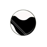 White and black abstraction Hat Clip Ball Marker (4 pack)