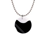 White and black abstraction Button Necklaces
