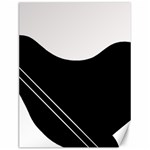 White and black abstraction Canvas 12  x 16  