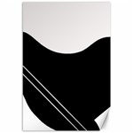 White and black abstraction Canvas 12  x 18  