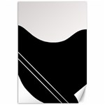 White and black abstraction Canvas 20  x 30  