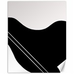 White and black abstraction Canvas 11  x 14  