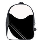 White and black abstraction School Bags(Large) 