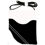 White and black abstraction Shoulder Sling Bags