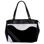 White and black abstraction Office Handbags