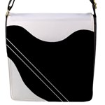 White and black abstraction Flap Messenger Bag (S)