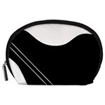 White and black abstraction Accessory Pouches (Large) 