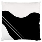 White and black abstraction Large Flano Cushion Case (One Side)