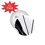 White and Black  1.75  Buttons (10 pack)