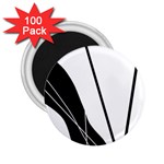 White and Black  2.25  Magnets (100 pack) 