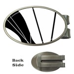 White and Black  Money Clips (Oval) 
