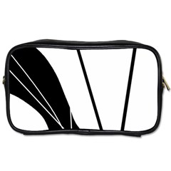 White and Black  Toiletries Bags 2 Front