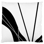 White and Black  Large Cushion Case (Two Sides)