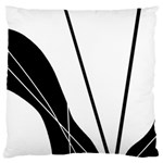 White and Black  Standard Flano Cushion Case (Two Sides)
