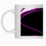 Purple, white and black lines White Mugs