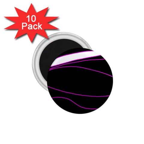 Purple, white and black lines 1.75  Magnets (10 pack)  from ZippyPress Front