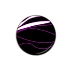 Purple, white and black lines Hat Clip Ball Marker