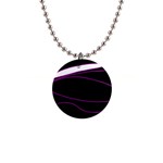 Purple, white and black lines Button Necklaces