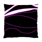Purple, white and black lines Standard Cushion Case (One Side)