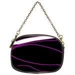 Purple, white and black lines Chain Purses (Two Sides) 
