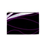 Purple, white and black lines Cosmetic Bag (Medium) 