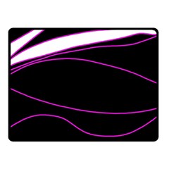 Purple, white and black lines Double Sided Fleece Blanket (Small)  from ZippyPress 45 x34  Blanket Back