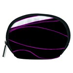 Purple, white and black lines Accessory Pouches (Medium) 