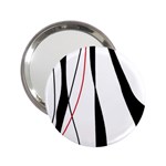 Red, white and black elegant design 2.25  Handbag Mirrors