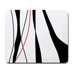 Red, white and black elegant design Large Mousepads