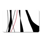 Red, white and black elegant design Magnet (Rectangular)