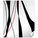 Red, white and black elegant design Canvas 8  x 10 