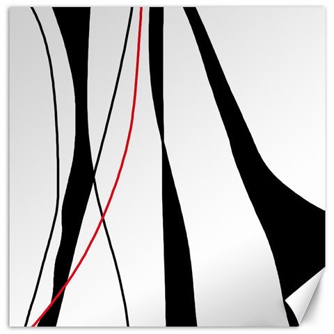 Red, white and black elegant design Canvas 12  x 12   from ZippyPress 11.4 x11.56  Canvas - 1