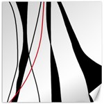 Red, white and black elegant design Canvas 12  x 12  