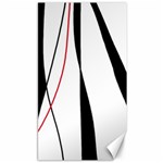 Red, white and black elegant design Canvas 40  x 72  