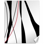 Red, white and black elegant design Canvas 11  x 14  