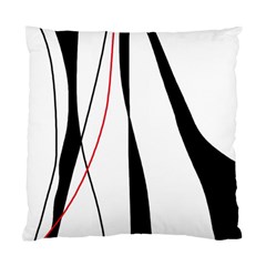 Red, white and black elegant design Standard Cushion Case (Two Sides) from ZippyPress Front