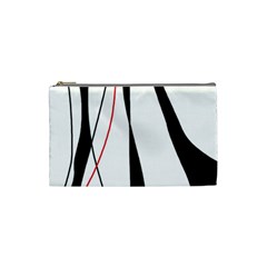 Red, white and black elegant design Cosmetic Bag (Small)  from ZippyPress Front