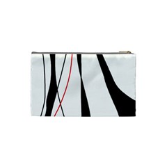 Red, white and black elegant design Cosmetic Bag (Small)  from ZippyPress Back