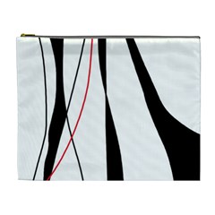Red, white and black elegant design Cosmetic Bag (XL) from ZippyPress Front