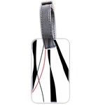 Red, white and black elegant design Luggage Tags (Two Sides)