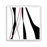 Red, white and black elegant design Memory Card Reader (Square) 