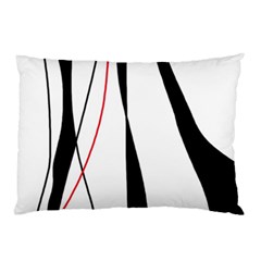 Red, white and black elegant design Pillow Case (Two Sides) from ZippyPress Back