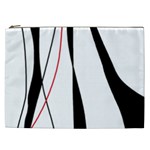 Red, white and black elegant design Cosmetic Bag (XXL) 