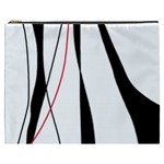 Red, white and black elegant design Cosmetic Bag (XXXL) 