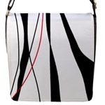 Red, white and black elegant design Flap Messenger Bag (S)