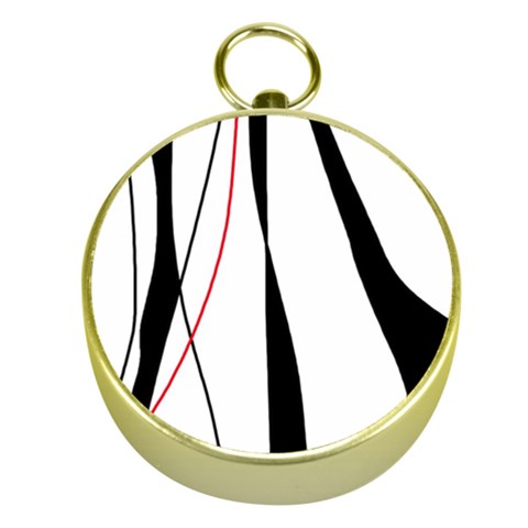 Red, white and black elegant design Gold Compasses from ZippyPress Front